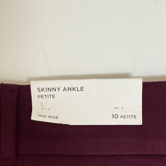 NWT LOFT Deep Burgundy Ankle Chinos - Picture 3 of 9